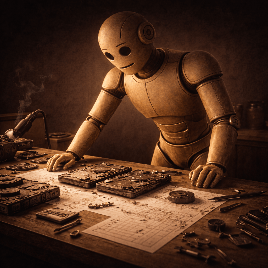 Bloggy looking down at his current build.